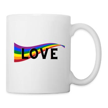 Fierté Arc-en-ciel - Mug blanc - blanc - Droite