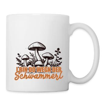 Pilze Pilzsammler Spruch - Tasse - Weiß - Rechts