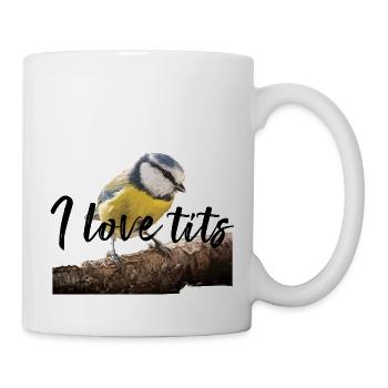 I love tits - Mug blanc - blanc - Droite
