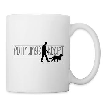 Führungskraft Mann Hund Gassi gehen Herrchen - Tasse - Weiß - Rechts