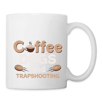 Coffee Dogs And Trapshooting Skeet Shooting Clay - Tasse - Weiß - Rechts