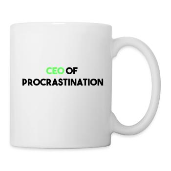 CEO OF PROCRASTINATION - Mug - white - Right