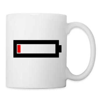 Akku leer - Tasse - Weiß - Rechts