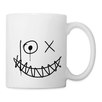 Hahaha grinsekatze - Tasse - Weiß - Rechts