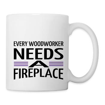 Funshirt funny craftsmen design lumberman felling - Mug - white - Right