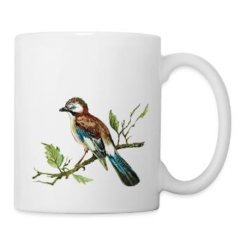 Bunter Vogel - Tasse - Weiß - Rechts