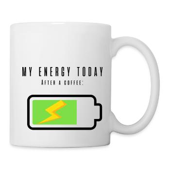 Rechargeable Battery with Coffee | Coffee Lovers - Mug - white - Right