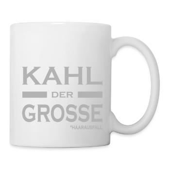 Kahl der Grosse - Haare-Glatze-lustige Sprüche V1 - Tasse - Weiß - Rechts