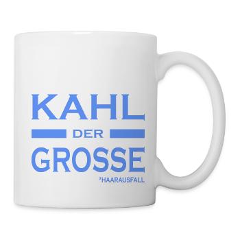Kahl der Grosse - Haare-Glatze-lustige Sprüche V2 - Tasse - Weiß - Rechts