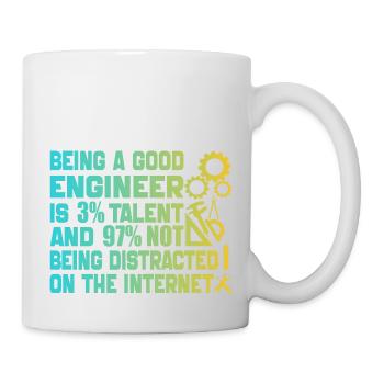 Funny Engineer Men Women Mechanical Engineering - Mug blanc - blanc - Droite