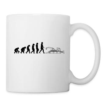 Pistenraupe Kran schwarz Evolution Pistenfahrzeuge - Tasse - Weiß - Rechts