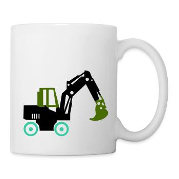 excavatrice - Mug blanc - blanc - Droite