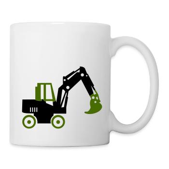 excavatrice - Mug blanc - blanc - Droite