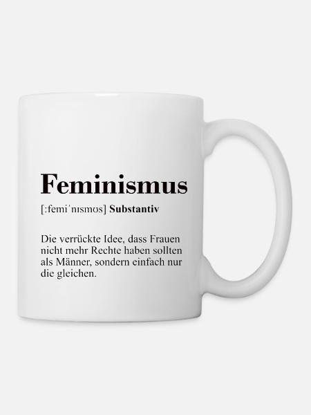 Feminismus Definition Design - Tasse - Weiß