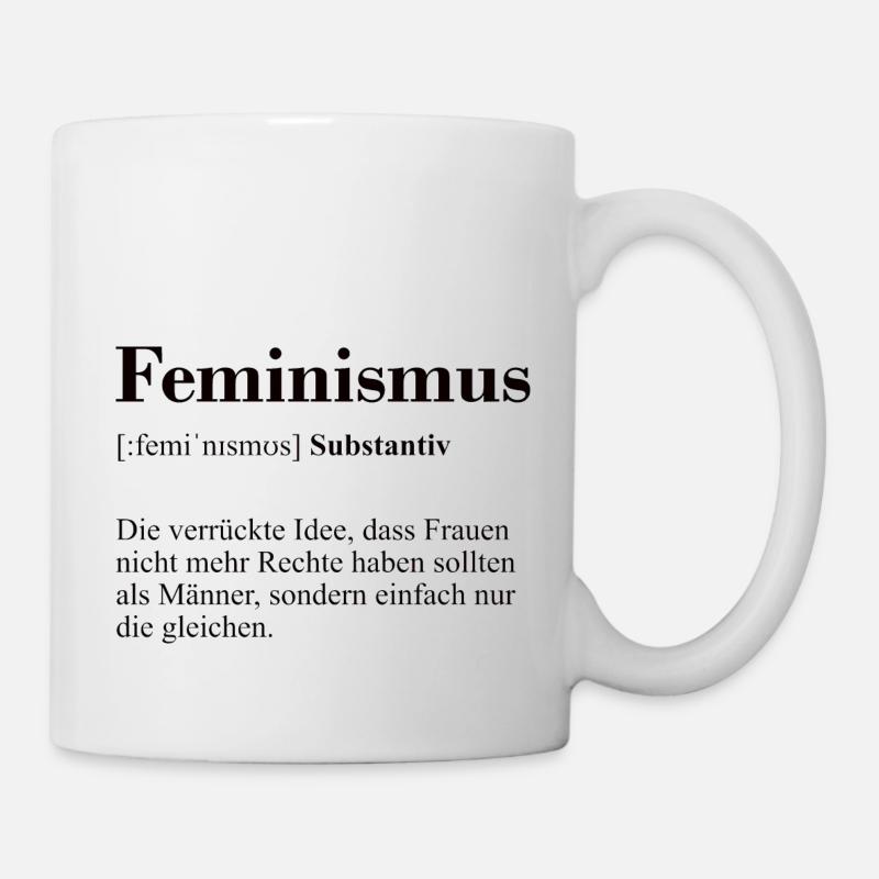 Feminismus Definition Design - Tasse - Weiß