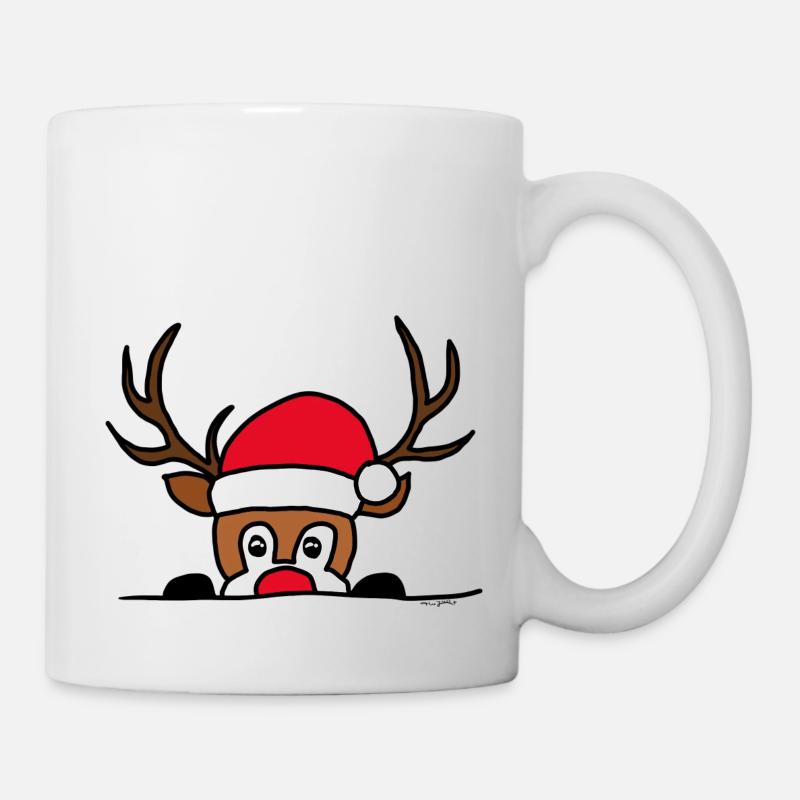 Elch Weihnachten - Tasse - Weiß