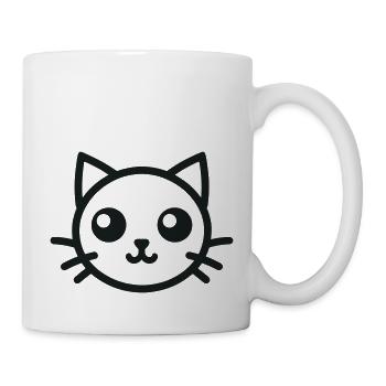 Tête de chat mignon Chat mignon - Mug blanc - blanc - Droite