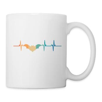 Bat heartbeat - Mug - white - Right
