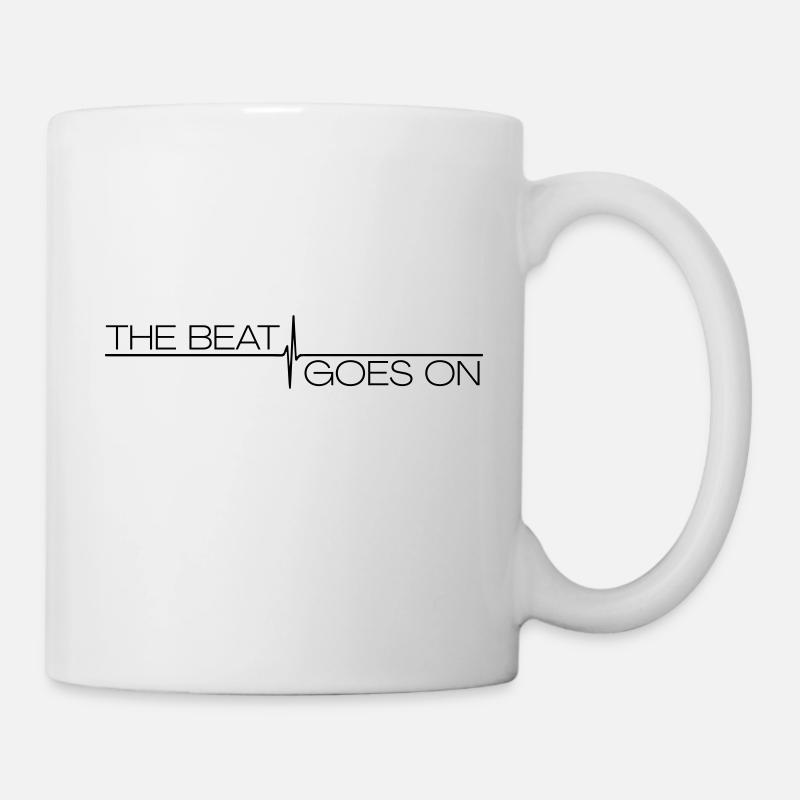 The Beat goes on Musik Mixer DJ - Tasse - Weiß
