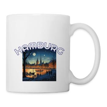 Hamburg Innenstadt Stadtkern Alster Weihnachten - Tasse - Weiß - Rechts