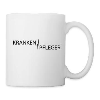EKG Krankenpfleger Herzschlag - Tasse - Weiß - Rechts