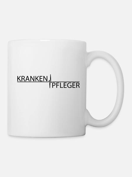 EKG Krankenpfleger Herzschlag - Tasse - Weiß