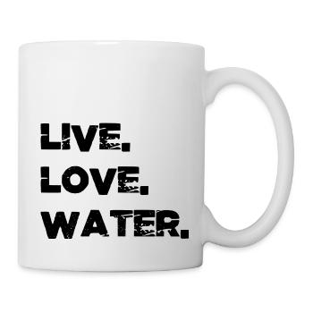 Piscine Bday Natation Amour - Mug blanc - blanc - Droite