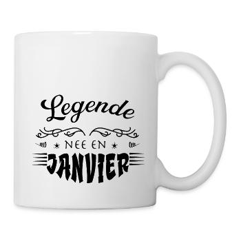 Legend born in January - Mug - white - Right