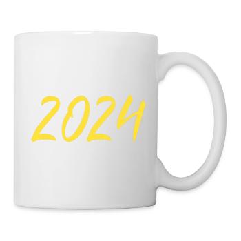 2024 Silvester Neujahr gelb - Tasse - Weiß - Rechts