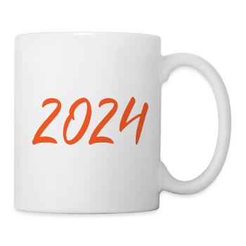 2024 Silvester Neujahr orangen - Tasse - Weiß - Rechts