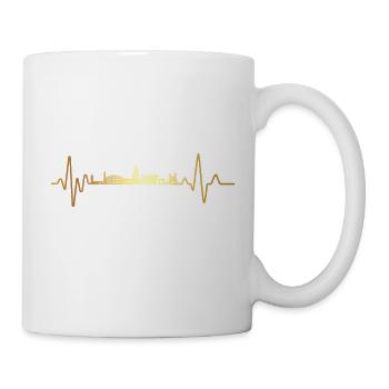 Herzschlag Tunesien - Tasse - Weiß - Rechts