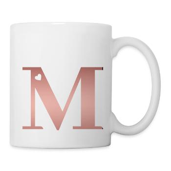 letter M rose gold - Mug - white - Right