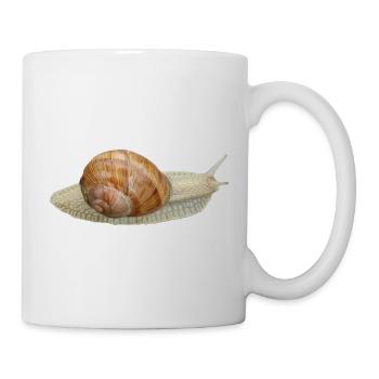 Snail, vineyard snail - Mug - white - Right
