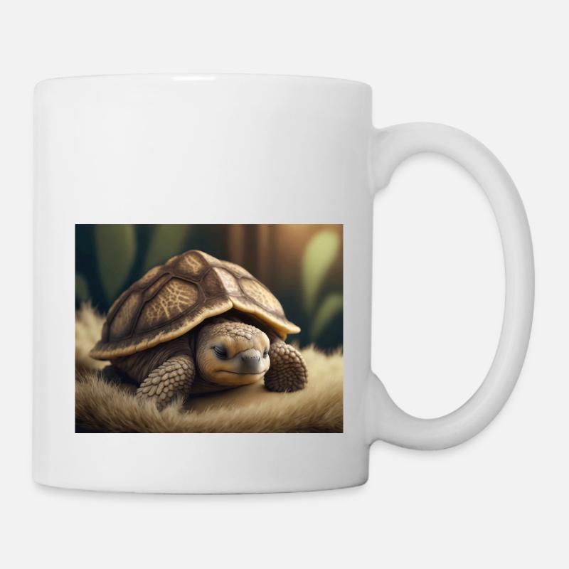 Søde dyr i dvale – skildpadde - Kop/krus - hvid