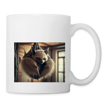 Niedliche Tiere chillen – Fledermaus - Tasse - Weiß - Rechts