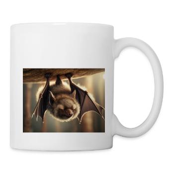 Niedliche Tiere chillen – Fledermaus - Tasse - Weiß - Rechts