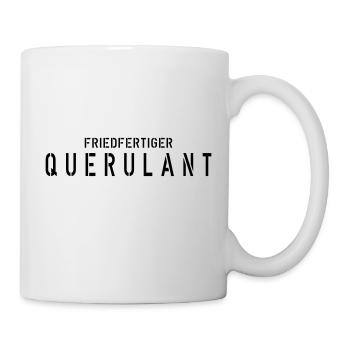 friedfertiger Querulant - lustiges Motiv - Tasse - Weiß - Rechts