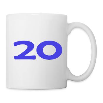 20. 20 YEARS. 20th ANNIVERSARY. 20TH ANNIVERSARY. - Mug - white - Right