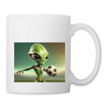 cute little green retro vintage alien everyday - Mug - white - Right