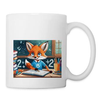 mignon petit renard démon vie quotidienne - mathématiques - Mug blanc - blanc - Droite