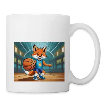 mignon petit renard démon vie quotidienne - basket-ball - Mug blanc - blanc - Droite