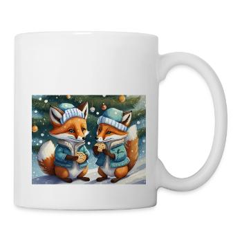 Mignon petit renard démon vie quotidienne - biscuits - Mug blanc - blanc - Droite
