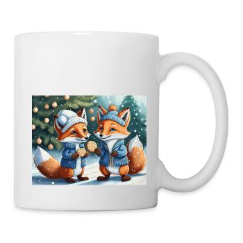 Mignon petit renard démon vie quotidienne - biscuits - Mug blanc - blanc - Droite