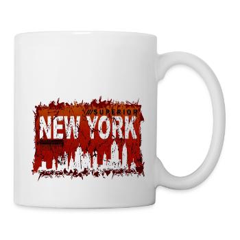 Architecture urbaine de Manhattan de la ligne d’horizon de la ville de New York - Mug blanc - blanc - Droite