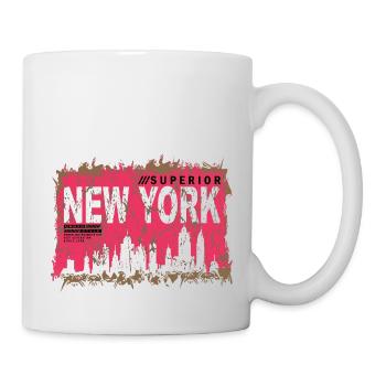 Architecture urbaine de Manhattan de la ligne d’horizon de la ville de New York - Mug blanc - blanc - Droite