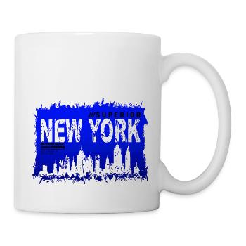 Architecture urbaine de Manhattan de la ligne d’horizon de la ville de New York - Mug blanc - blanc - Droite