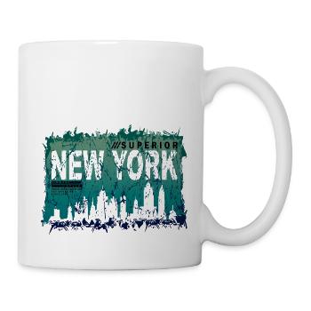 Architecture urbaine de Manhattan de la ligne d’horizon de la ville de New York - Mug blanc - blanc - Droite
