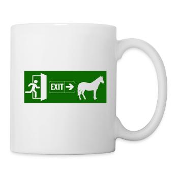 Exit raus zum pferd - Tasse - Weiß - Rechts