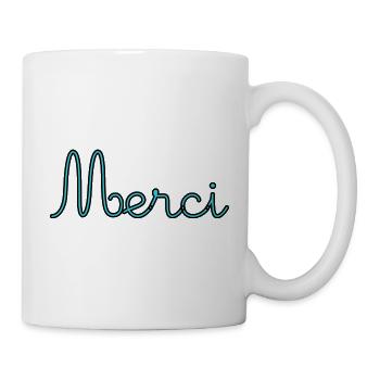 MERCI. MAÎTRESSE. MAÎTRE. MERCI MAÎTRESSE. - Mug blanc - blanc - Droite