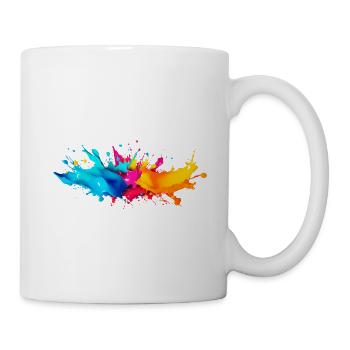 Explosion de Peinture - Mug blanc - blanc - Droite